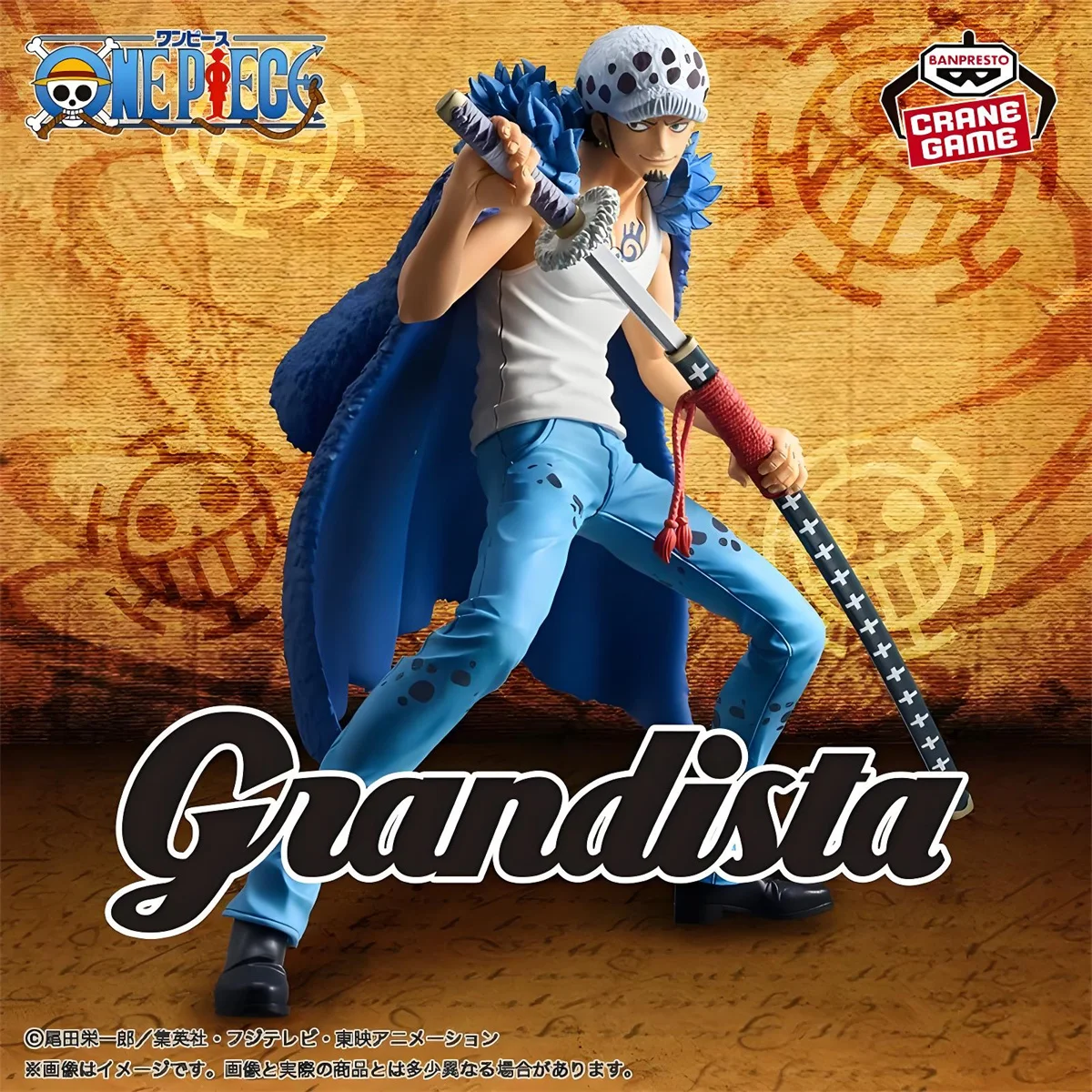 In Stock Original BANDAI Banpresto One Piece Grandista Trafalgar D. Water Law 2.0 PVC Anime Figure Action Collector Model Toys