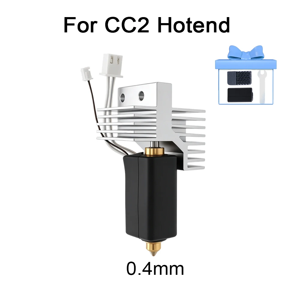 Upgrade Hotend For Elegoo Centauri Carbon 2 Hotend Assembly Ceramic Hotend Extruder 0.2 0.4 0.6 0.8 Nozzle CC2 Hotend 3D Parts image 3