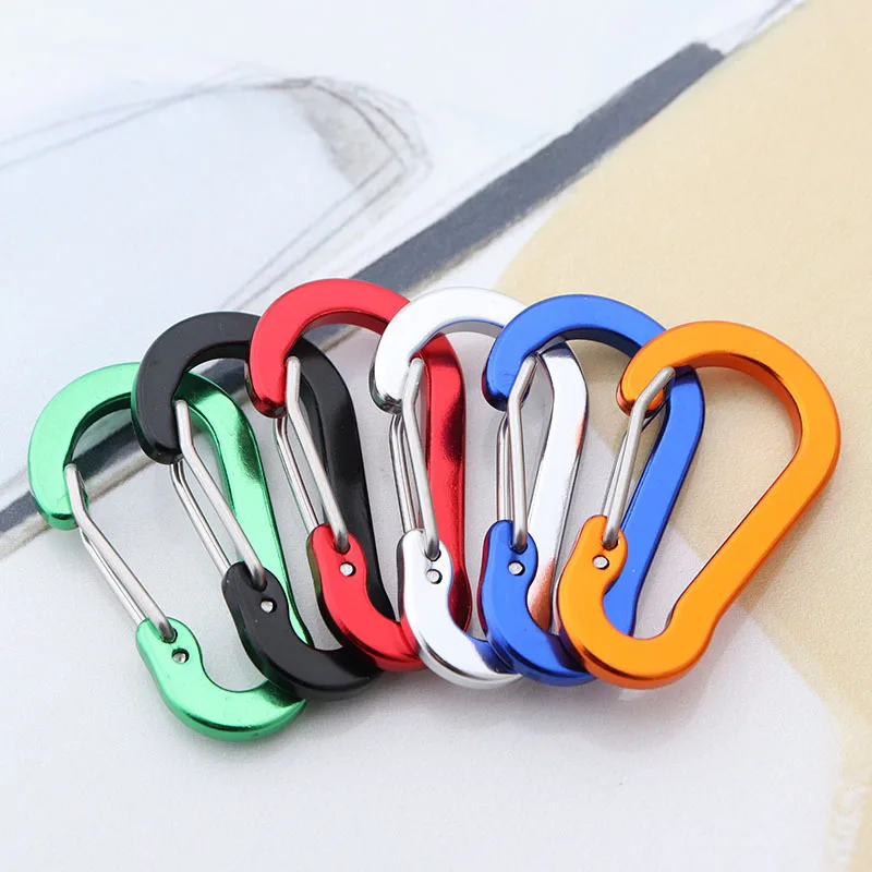 6pcs Carabiner Keychain Key Chain Fishing Carabiners Small Carabiner for Bag Snap Hook Outdoor Camping Multi Tool Key Chain