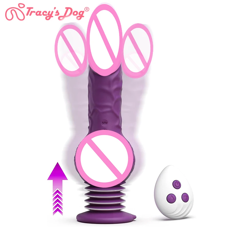 Cão de tracy empurrando vibrador vibrador pulso batendo vibrador 10 vibratório 3 modos de salto 9.29 Polegada brinquedos adultos realistas brinquedos sexuais