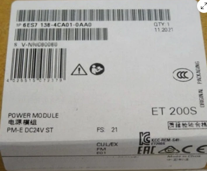 

Brand New Original 6ES7138-4CA01-0AA0 POWER MODULE Fast delivery