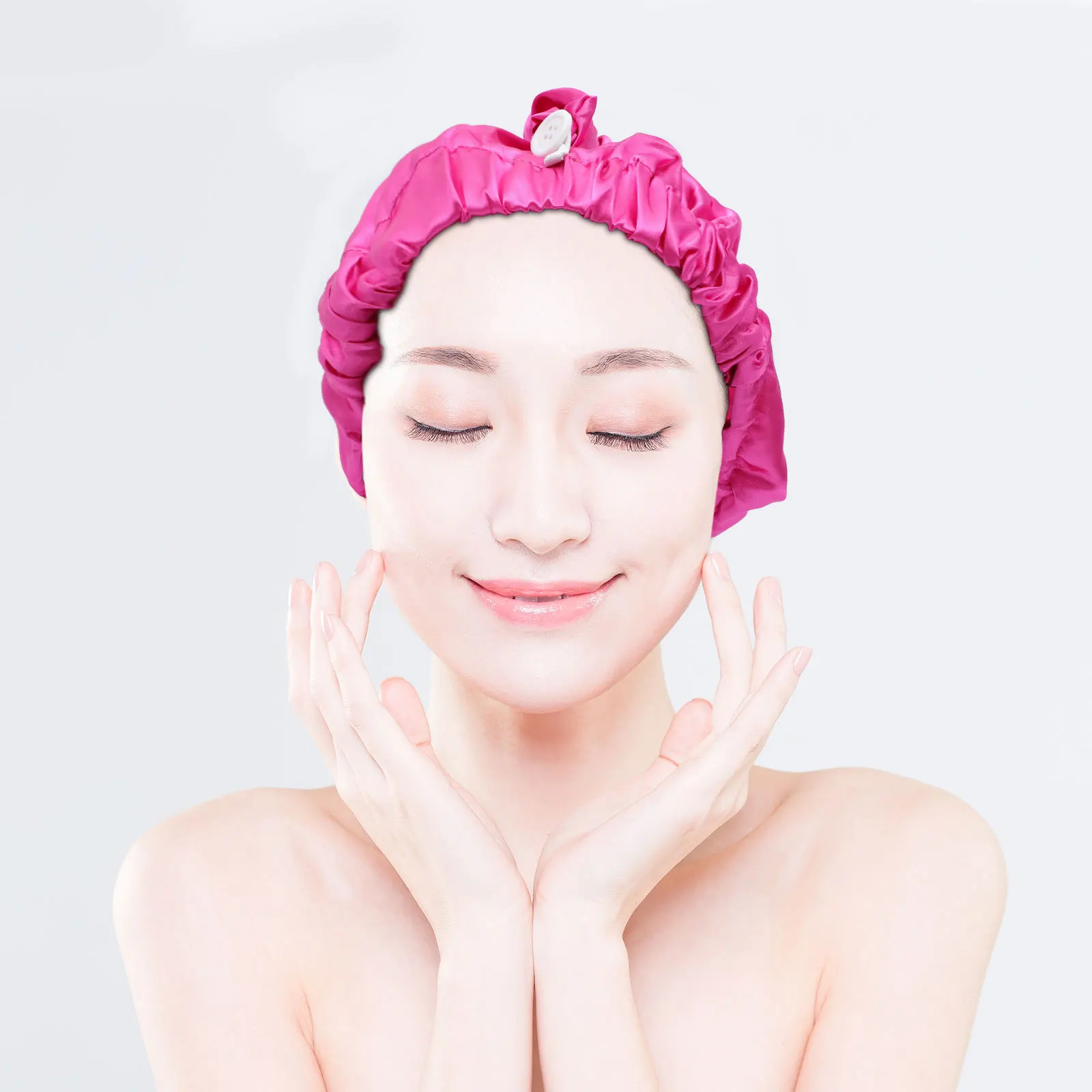 

Elastic Hair Cap Wraps for Women Sleeping Long Bonnet Tie Satin Curly Caps to Weave Dreadlocks