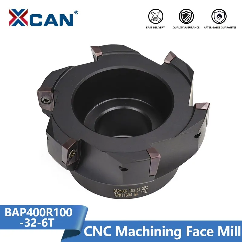 XCAN Milling Cutter BAP400 R100 R63 Face Mill Cutter with Carbide Insert APMT1604 CNC Mill Lathe Tool