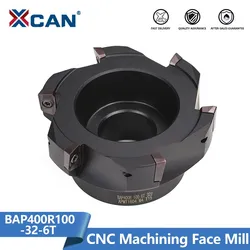 XCAN Milling Cutter BAP400 R100 R63 Face Mill Cutter with Carbide Insert APMT1604 CNC Mill Lathe Tool