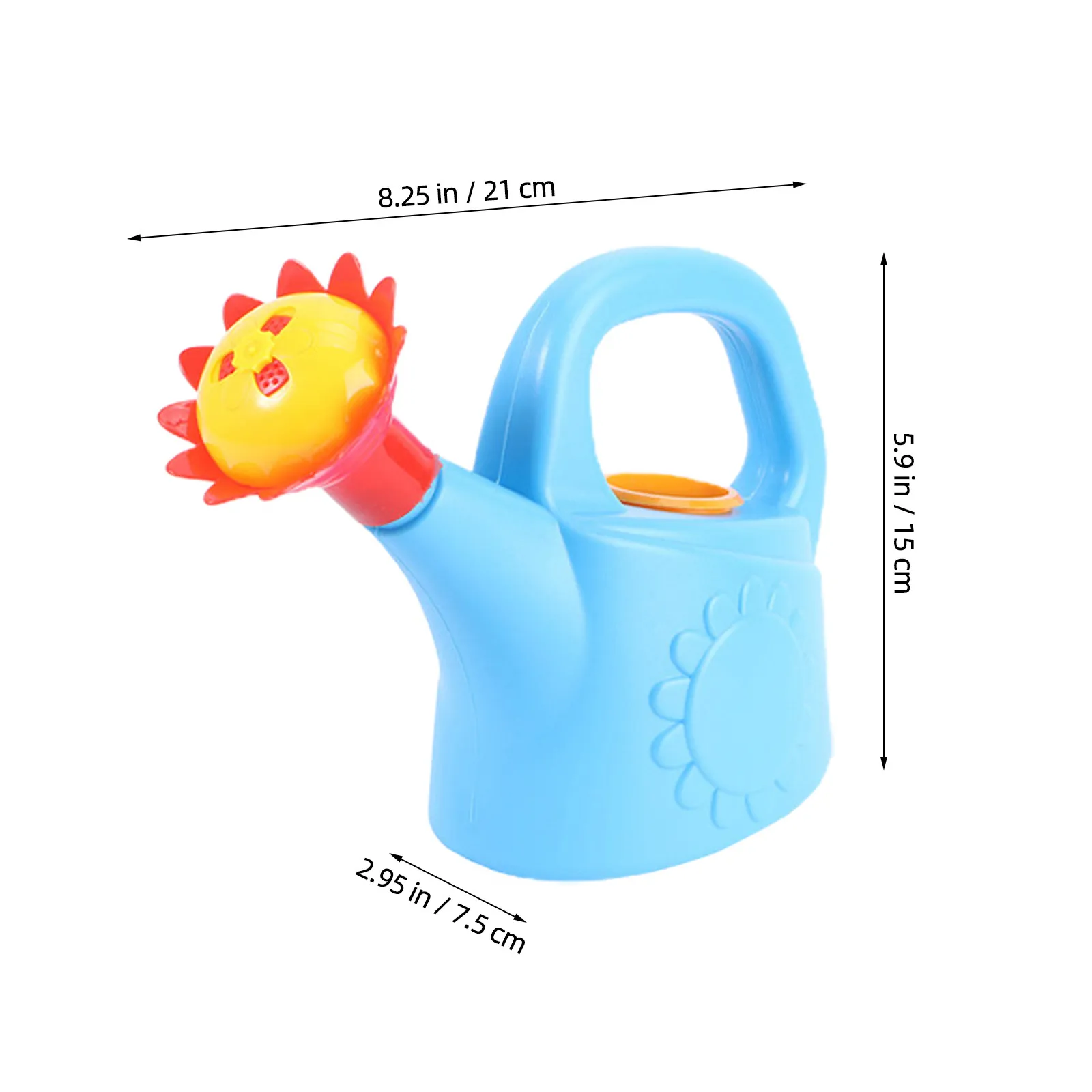 2Pcs Animal Shaped Watering Can Cartoon Design Easy Grip Plastic Garden Supply Flower Watering Pot for Kids Small Potted Plants