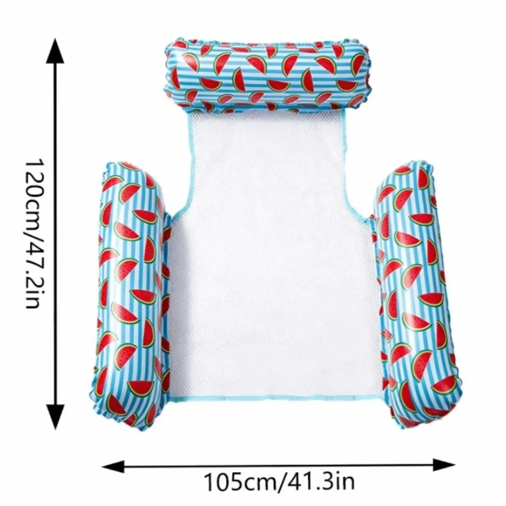 

New Mesh Seat Inflatable Water Hammock Portable Quick Inflation Floating Lounger with Backrest Floating Bed Pool Activity