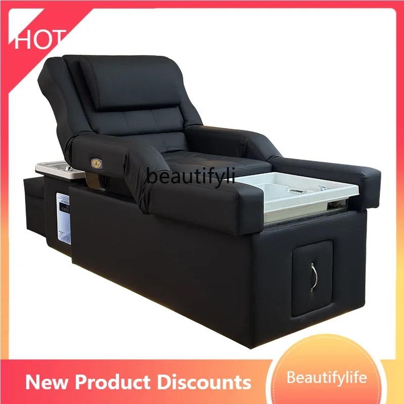 

X F4567 Special shampoo bed Back electric liftable massage integrated bed Water circulation fumigation foot bath head treatme