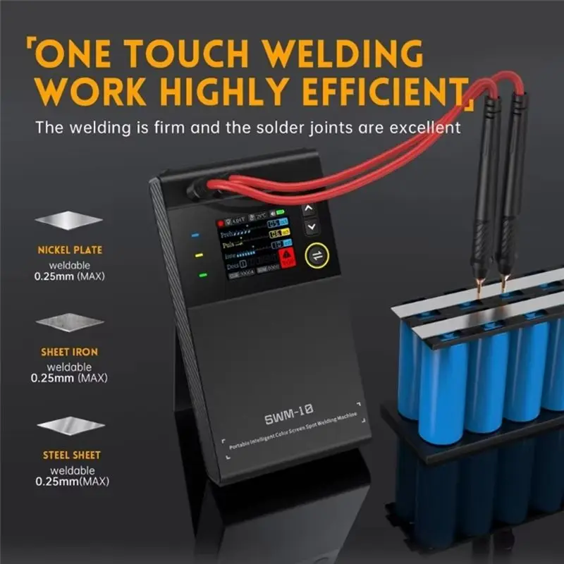 A23E-SWM-10 Handheld Welder DIY Mini Welding Machine 18650 Battery Pack Welding Tool 5000Mah Weldable 0.25Mm Spot Welder
