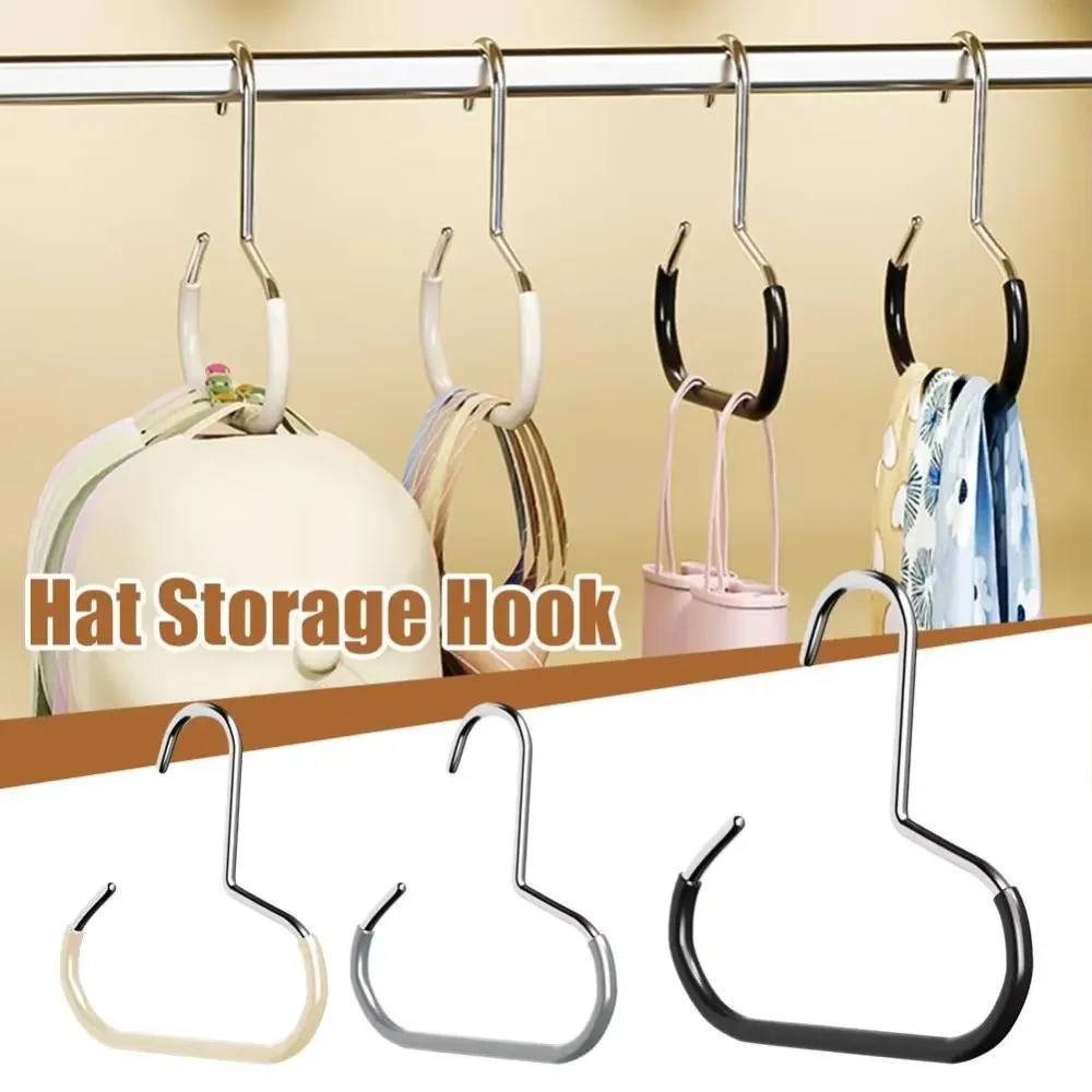 1/2/5pcs Non-Slip Hat Storage Hook Durable Circle Ring Hat Hanger with Towel & Scarf Rack Non-Marking Durable Clothes Hanger