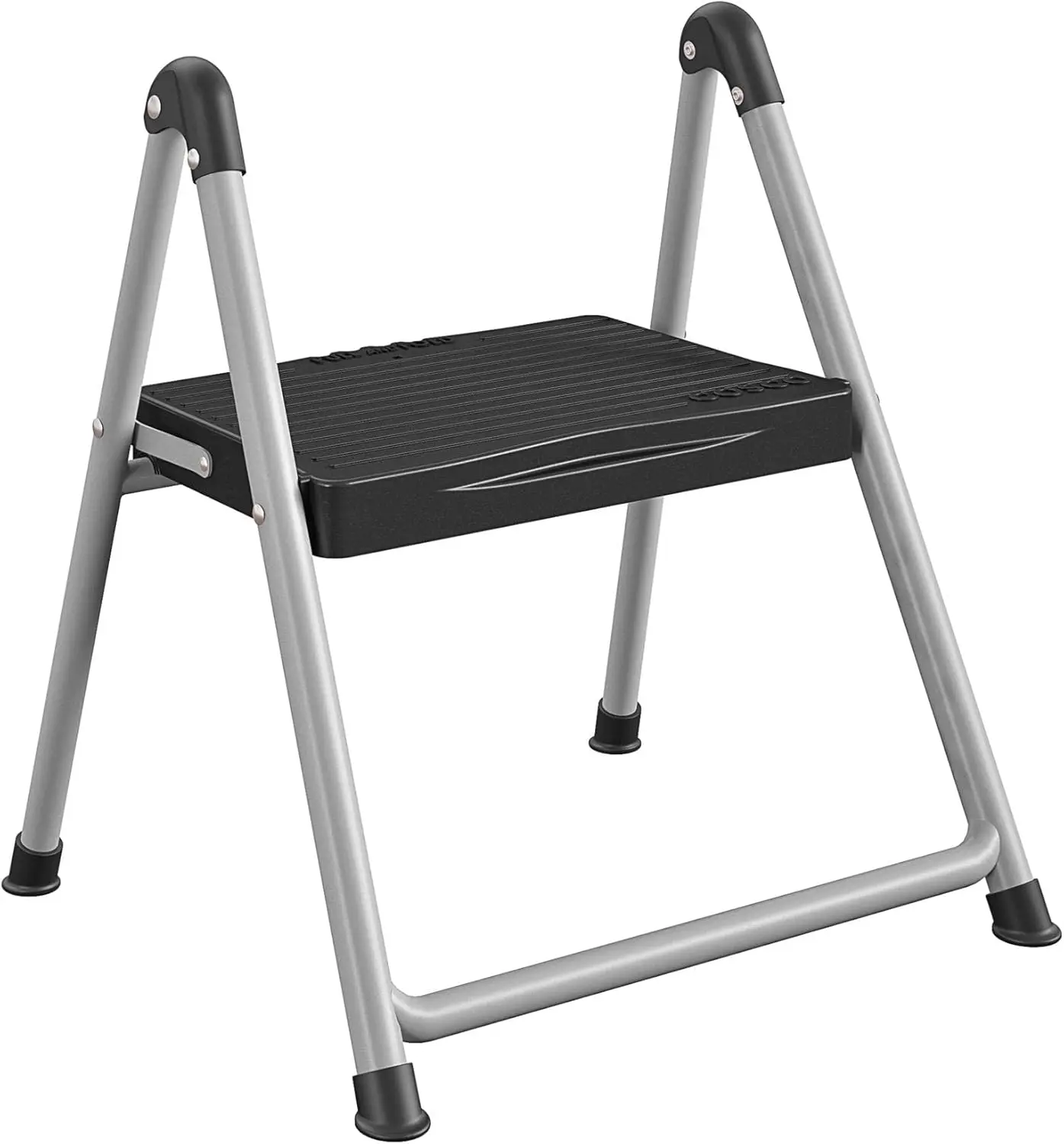 

One Step Steel, Resin Steps, Step Stool Without Handle, Platinum/Black
