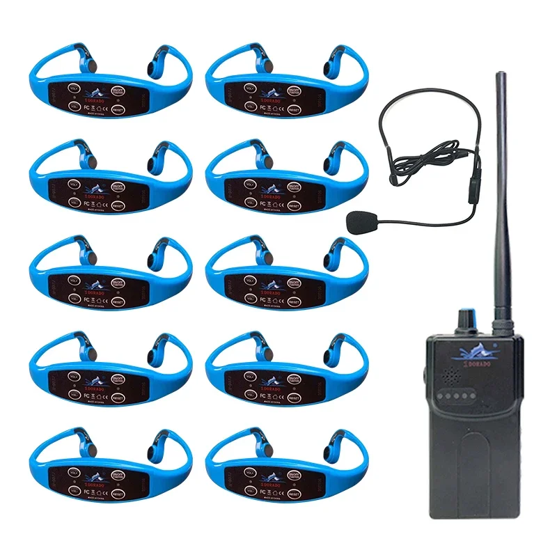 

Swimming Training System 10 H907 Bone Conduction Headphone 1 FM transmitter H900 Swim Communicator