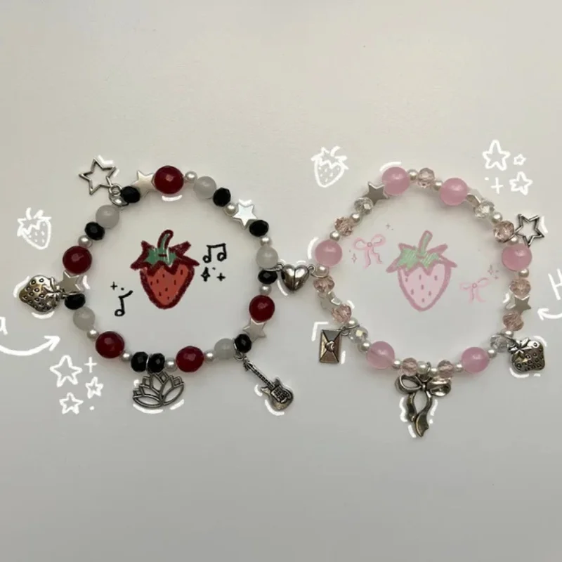 Beste Freundin passende Perle handgemachtes Armband, Geschenk Kreativität, Etikette, bff, niedliches Schmuck geschenk für sie