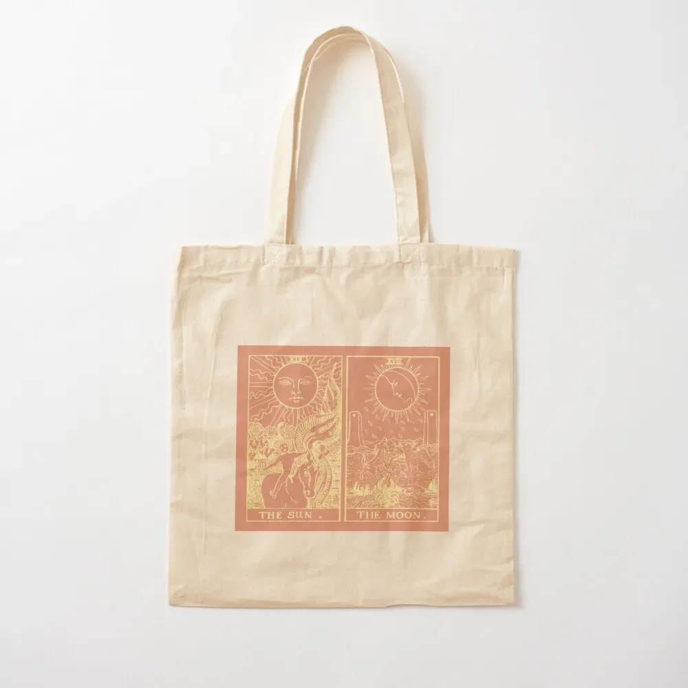 Moon & Sun Tarot Peach & Cream Tote Bag Portable shopping bag eco pack Tote Bag