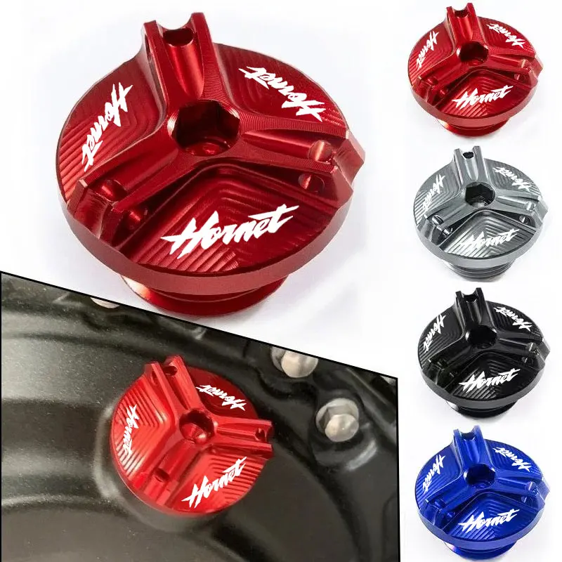 Acessórios de moda para motocicleta, tampa de enchimento de óleo de motor cnc, tampa de óleo para goldwing gl1800 hornet 600 900 hornet cb600f cb750f