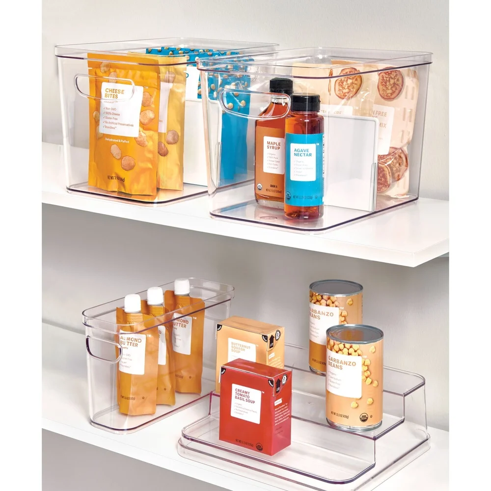 منظم رف توابل شفاف من 3 طبقات، مخزن المطبخ، تخزين المكياج، اللوازم المكتبية، رف بلاستيكي متين