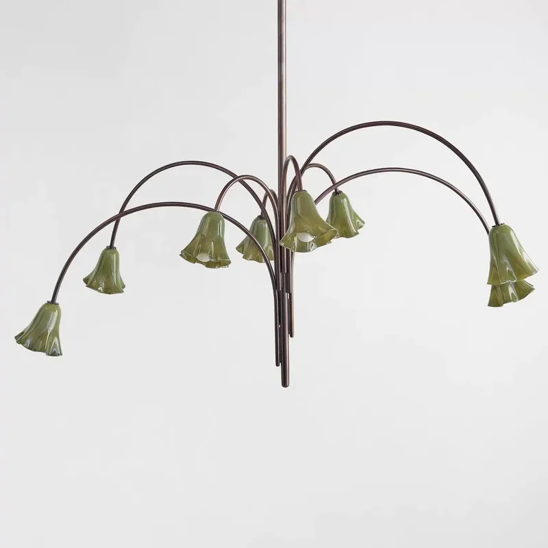 Flora Series French Retro High End Living Room Chandelier Medieval Designer Dining Room Bedroom Art Flower Lamp