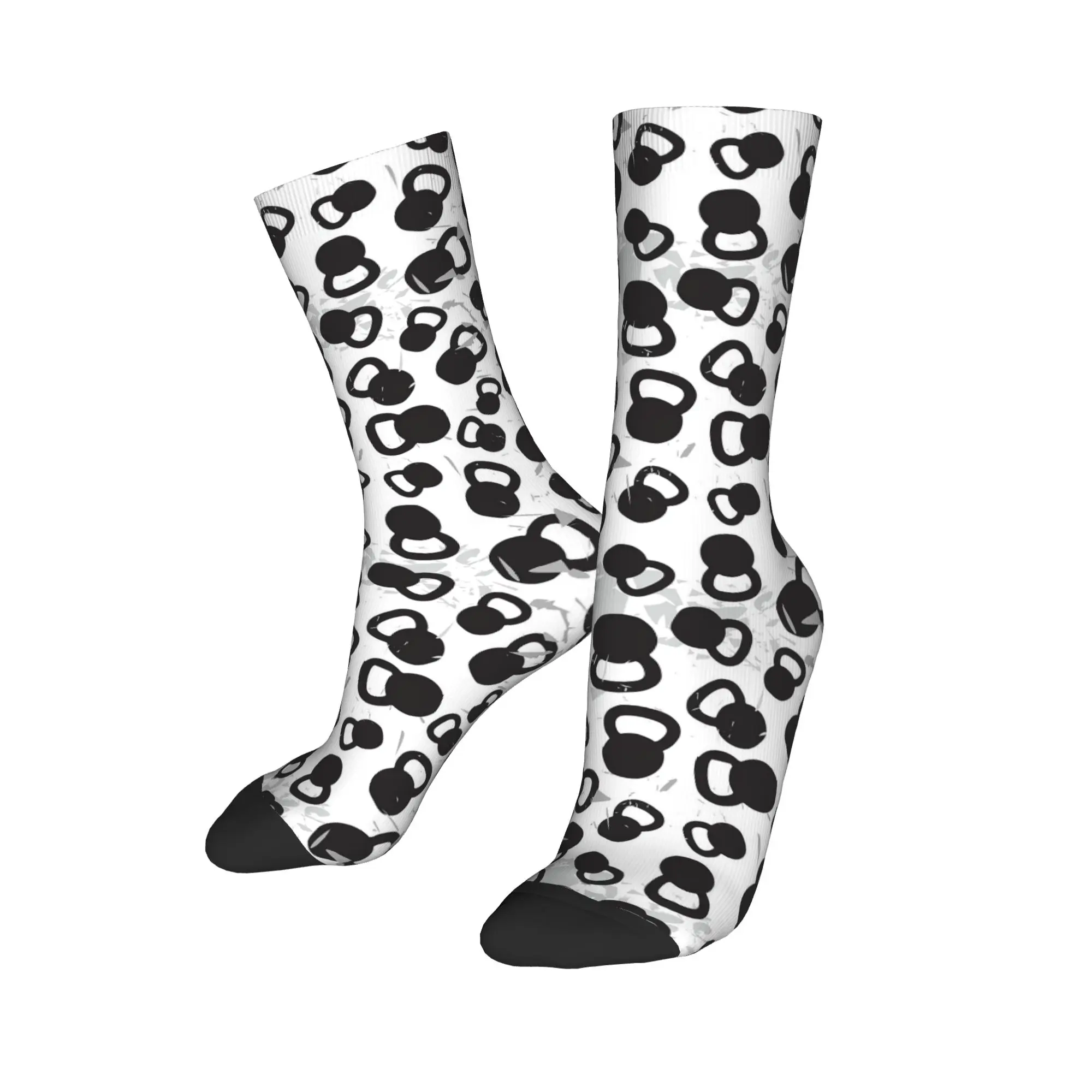 

Носки All Seasons Crew Stockings Fitness Club, черные носки с гантелями, длинные носки в стиле Харадзюку, хип-хоп, аксессуары для мужчин и женщин, Рождество