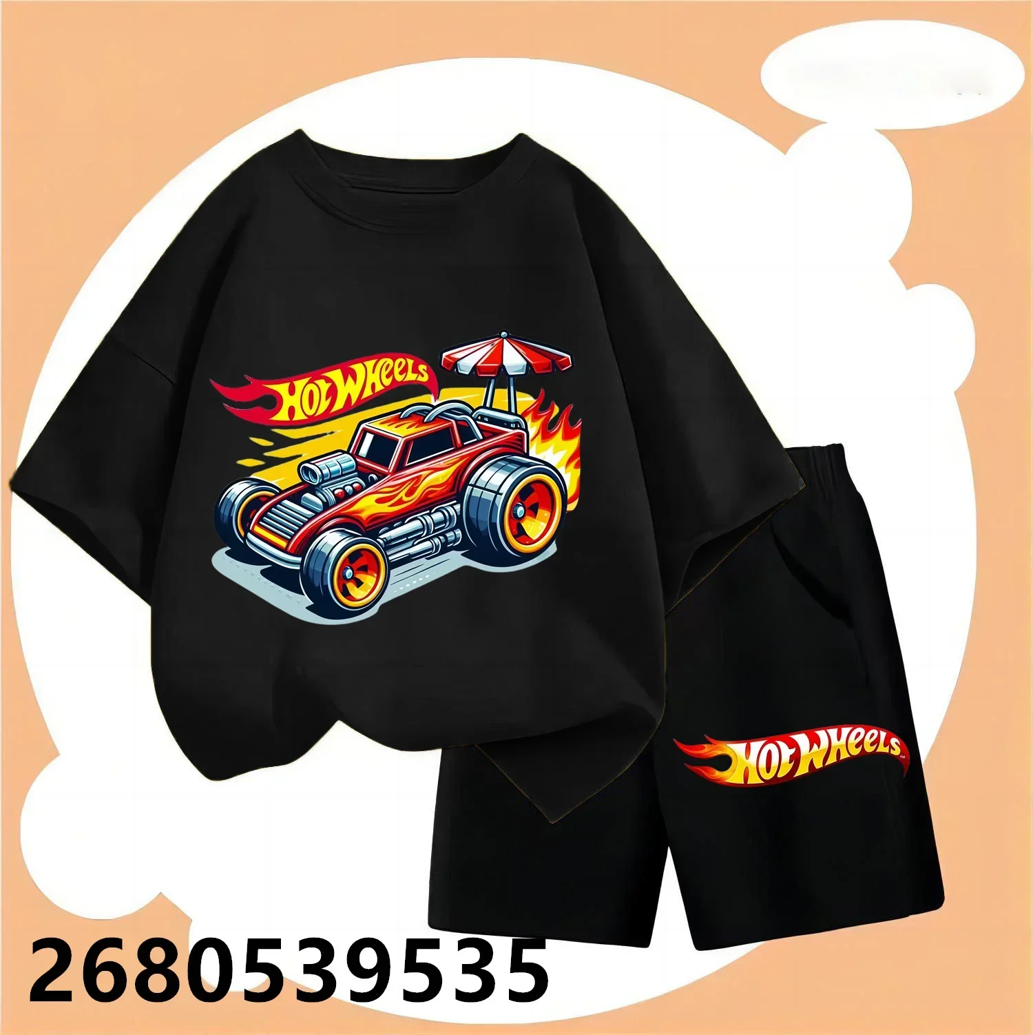 

Monster Racing Truck Print Boys Creative T-shirt Set Casual Lightweight Comfy Short Sleeve Top Kids Clothings Summer Kid T Shirt
