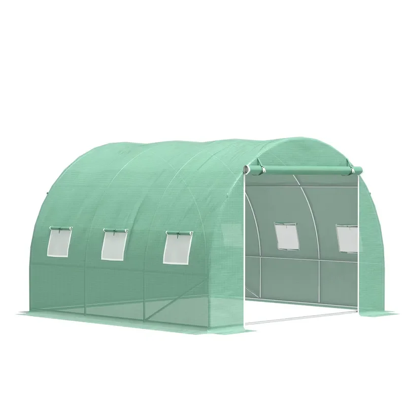 Easy Assembly Poly Tunnel Greenhouse for Gardens Hot Galvanized Steel Frame with Plastic Cover Vegetable Film