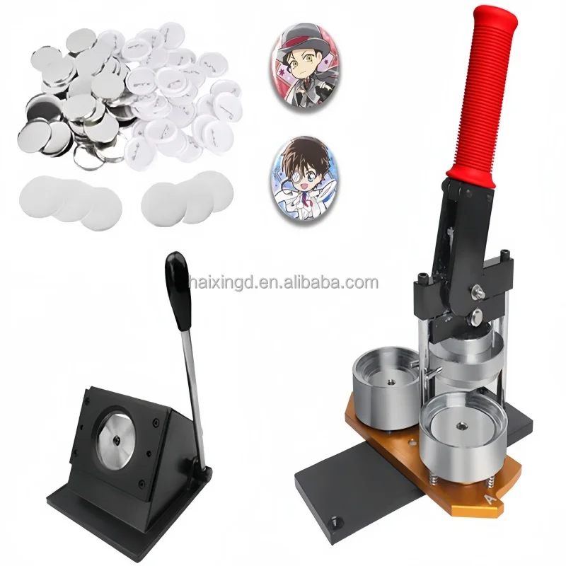 2026 Hot 58mm Round Badge Maker Machine Manual Press Button Maker For Fridge Magnet Keychain Mirror DIY Custom Products