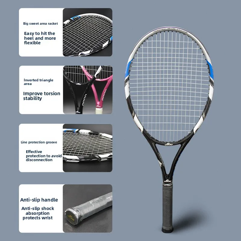 تنس من ألياف الكربون مدمجة خفيفة للغاية مفردة ومزدوجة احترافية للتنس Laidu فرنسي أصلي