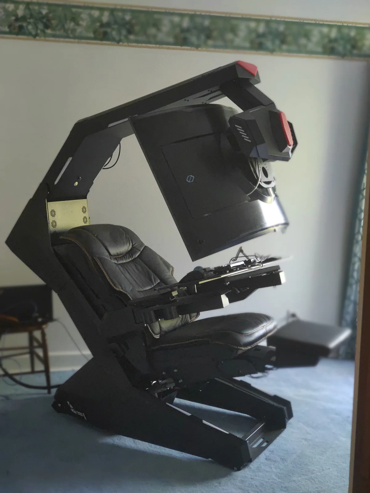 RTS IW-R1 PRO  Zero Gravity Recline Workstation Chair  GIMI Gaming COCKPIT , Works Triple Monitor Tilting Rig VR Imperator