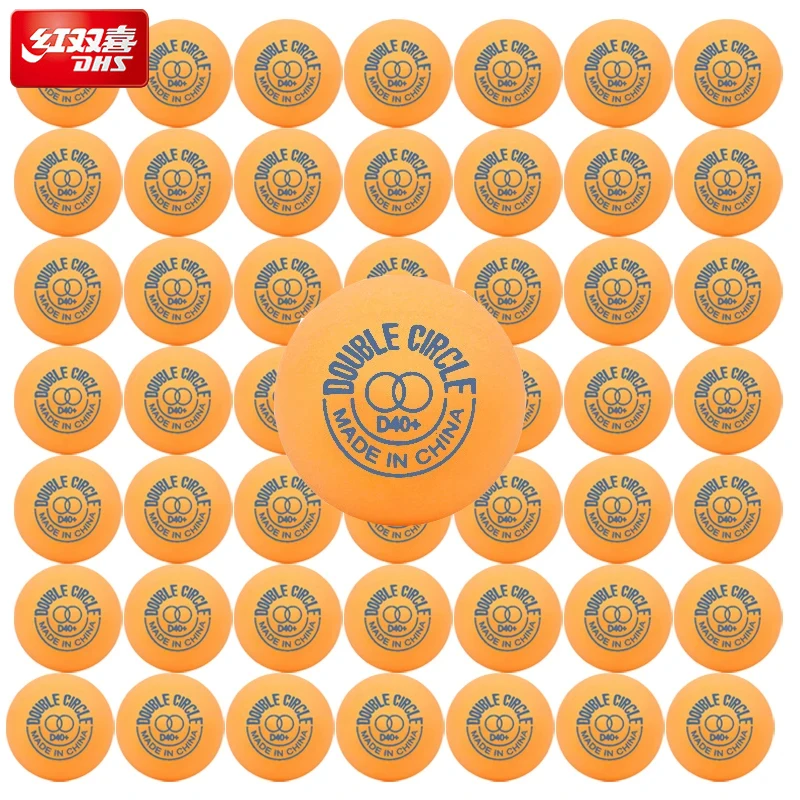 

DHS Double Circle Table Tennis Balls with Seam ABS Material D40+ Ping Pong Training Bals White Yellow Table Tennis Balls 50PCS