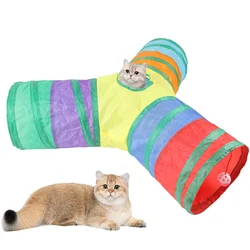 Wear-resistant Cat Play Tunnel Foldable Pet Animal Tunnels with Crinkle Playing Toy for Cats Guinea Pig Rabbits Funny Cat Supply