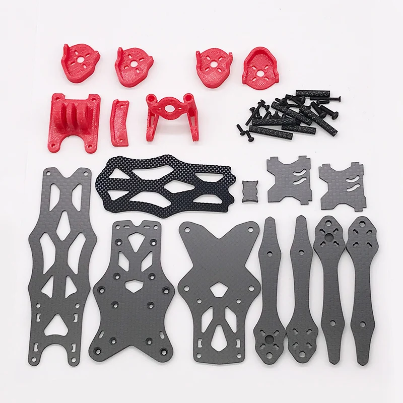 Apex 3 3 polegada 147mm wheelbase de fibra carbono quadro kit com 3d tpu impresso suporte peças para rc fpv corrida zangão quadcopter