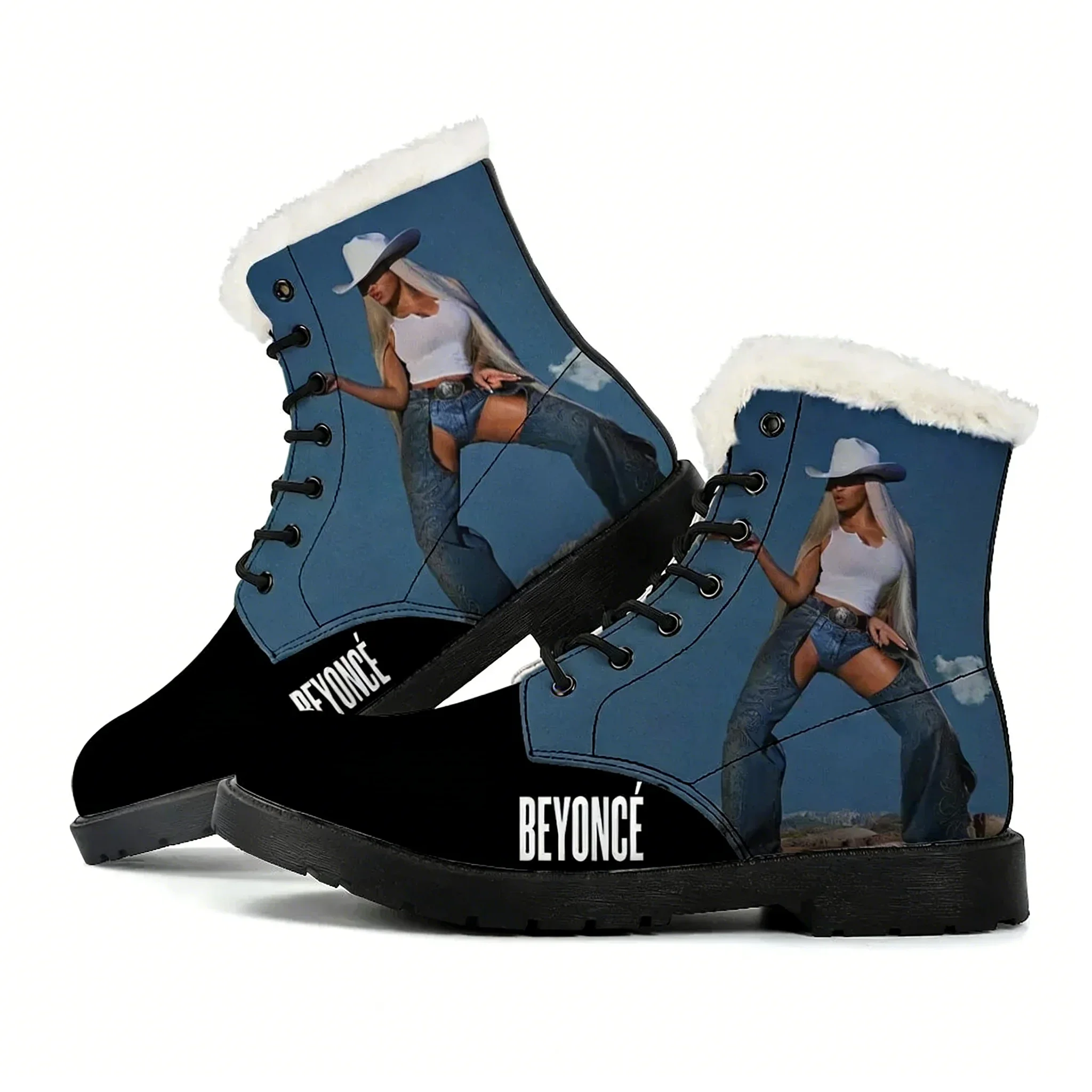 Beyonc Plush Boots Mens Womens Teenager Shoes Casual Boot Outdoor Light High Quality Couple Print on Demand Customize Shoe