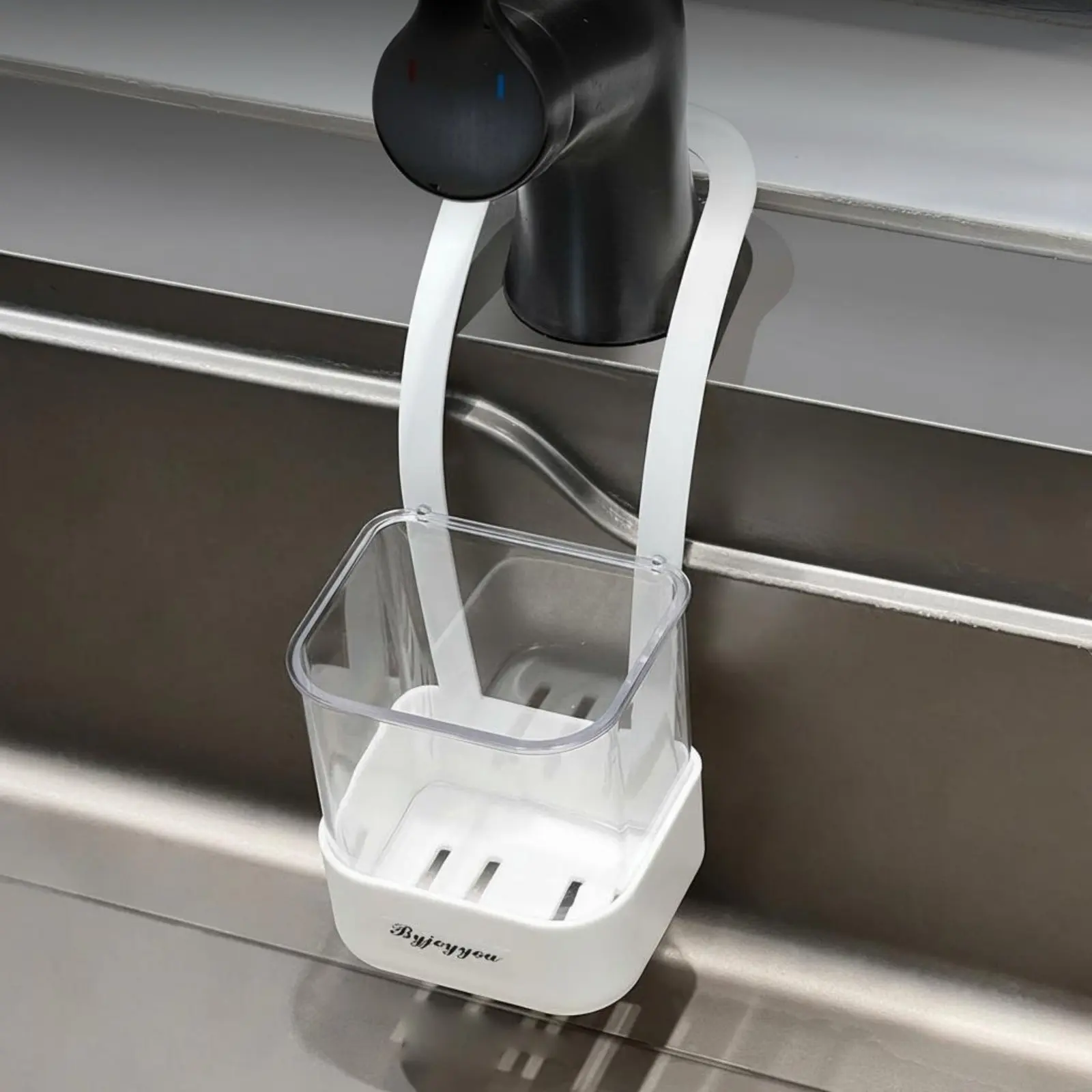 

Faucet Organizer Rack, Sink Sponge Holder, Drain Basket