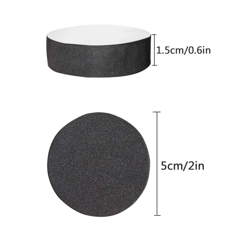 PZHI 24Pcs Flower Plant Pot Feet Risers, Natural Rubber Pot Mat Invisible Pads, EVA Black 5x1.5cm, for Indoor Outdoor Planters,