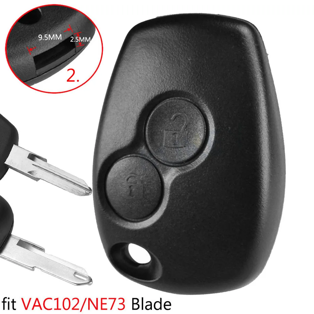 For Renault Trafic Clio Kangoo Modus Twingo for Dacia Duster Logan Sandero Movano Terrano Car Replacement Remote Key Shell Case