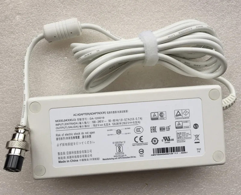 Original For LG 27HJ713S-W 27'' 4K UHD IPS Surgical Monitor Power Supply DA-120D19 AC/DC Adapter Charger 19V 6.32A 120W