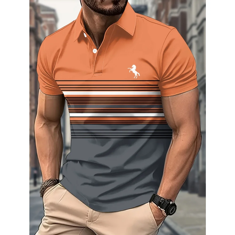 

Simple Men's Tops Trendy Fashion Men's Polo Shirts Summer Sports Men Clothing Versatile Casual Men's Polo Short Sleeved Shirts.