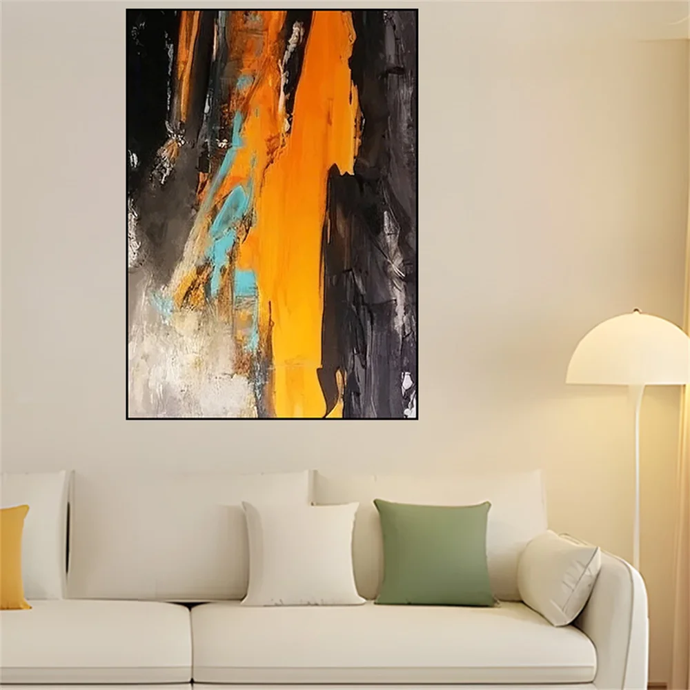 

100% Hand-Painted Ma'am Oil Paintings Modern Blue Naked Girl Wall Art Pictures Decor Home Living Room Canvas Poster Artwork Gift