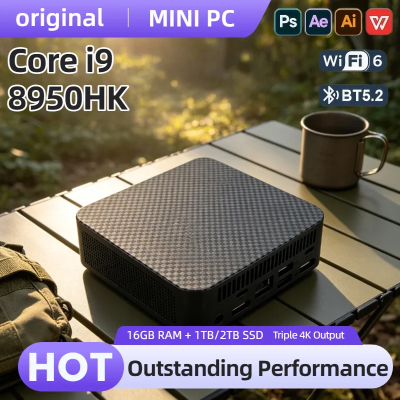Mini PC Portátil Intel Core i9 16GB DDR4 SSD NVMe