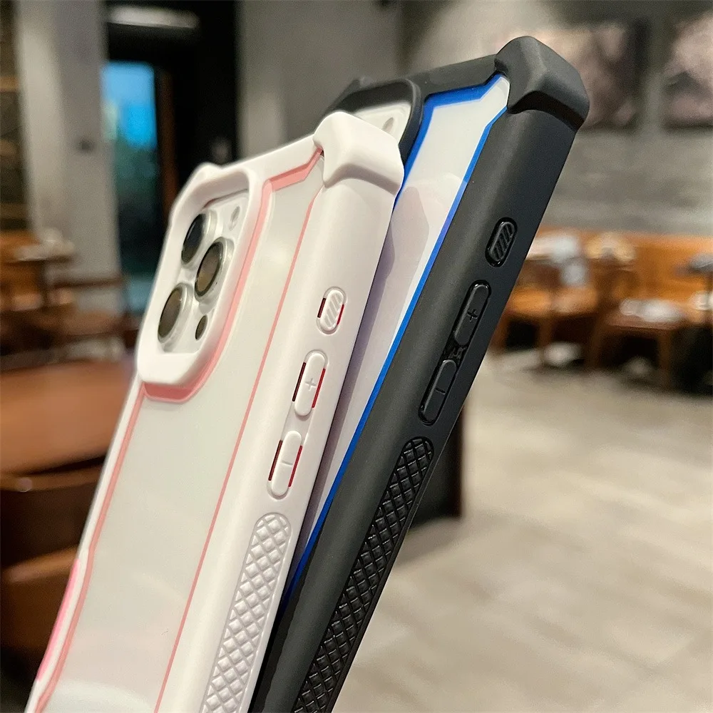 Heavy Duty Dual Layer Transparent Luxury Shockproof Durable Phone Case for iPhone 16 Pro Max 15 Plus 14 13 12 11 Protect Cover - náhled 6