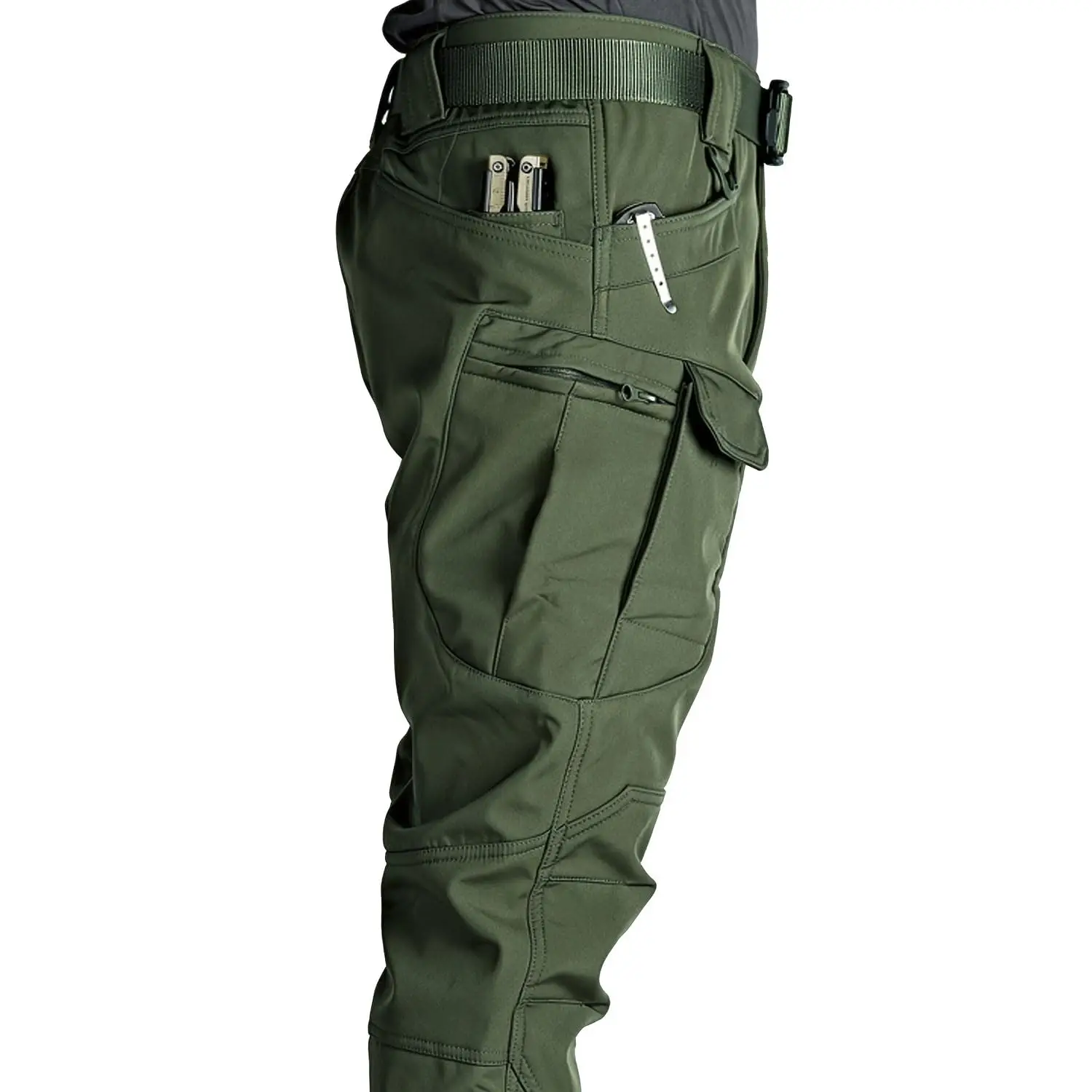Men's Tactical Cargo Pants, Multi-Pocket Casual Outdoor Trousers, Soft Stretch Breathable