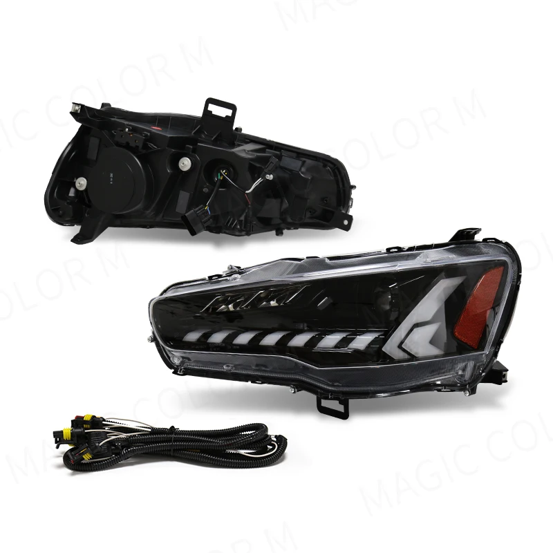 Car LED Headlights for Mitsubishi Lancer EVO-X 2008 2009 2010 2011 2012 2013 2014 2015 2016 DRL Auto Lamp