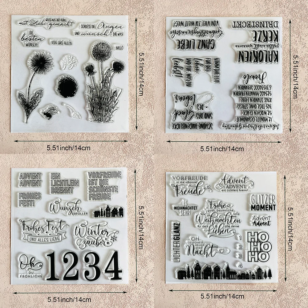Deutsche/Klare Stempel/Siegel für DIY Scrapbooking, Kartenherstellung, Album, dekoratives Siegel, Basteln