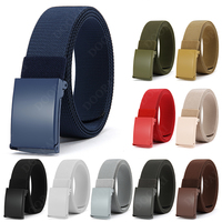 Men Female Belts Military Nylon Adjustable Belt Outdoor Travel Tactical Waist Belt with Plastic Buckle for Pants 125cm