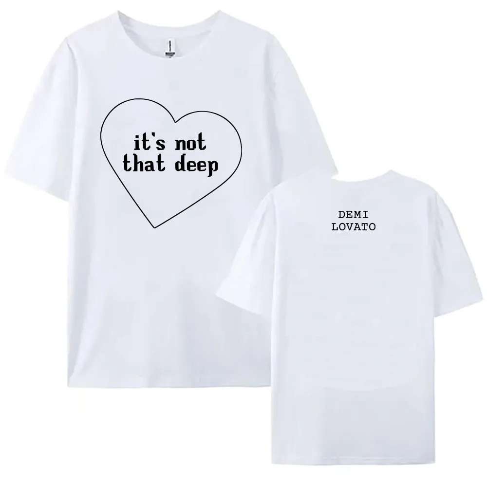 ليس ذلك أن ألبوم عميق تي شيرت ديمي لوفاتو الجرافيك تي شيرت مطبوع القطن ملابس بأكمام قصيرة بلايز الإناث الشارع الشهير طباعة القمم #2