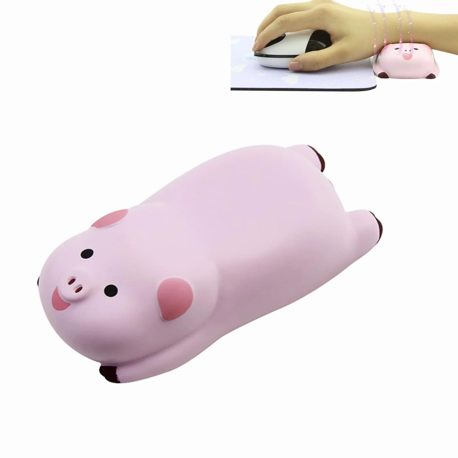 

Lovely Pig Wrist Support Mouse Pad, Memory Foam Slow Rebound Palm Rest, Ergonomic Desk Mat for PC Laptop Home Office Gaming Gift