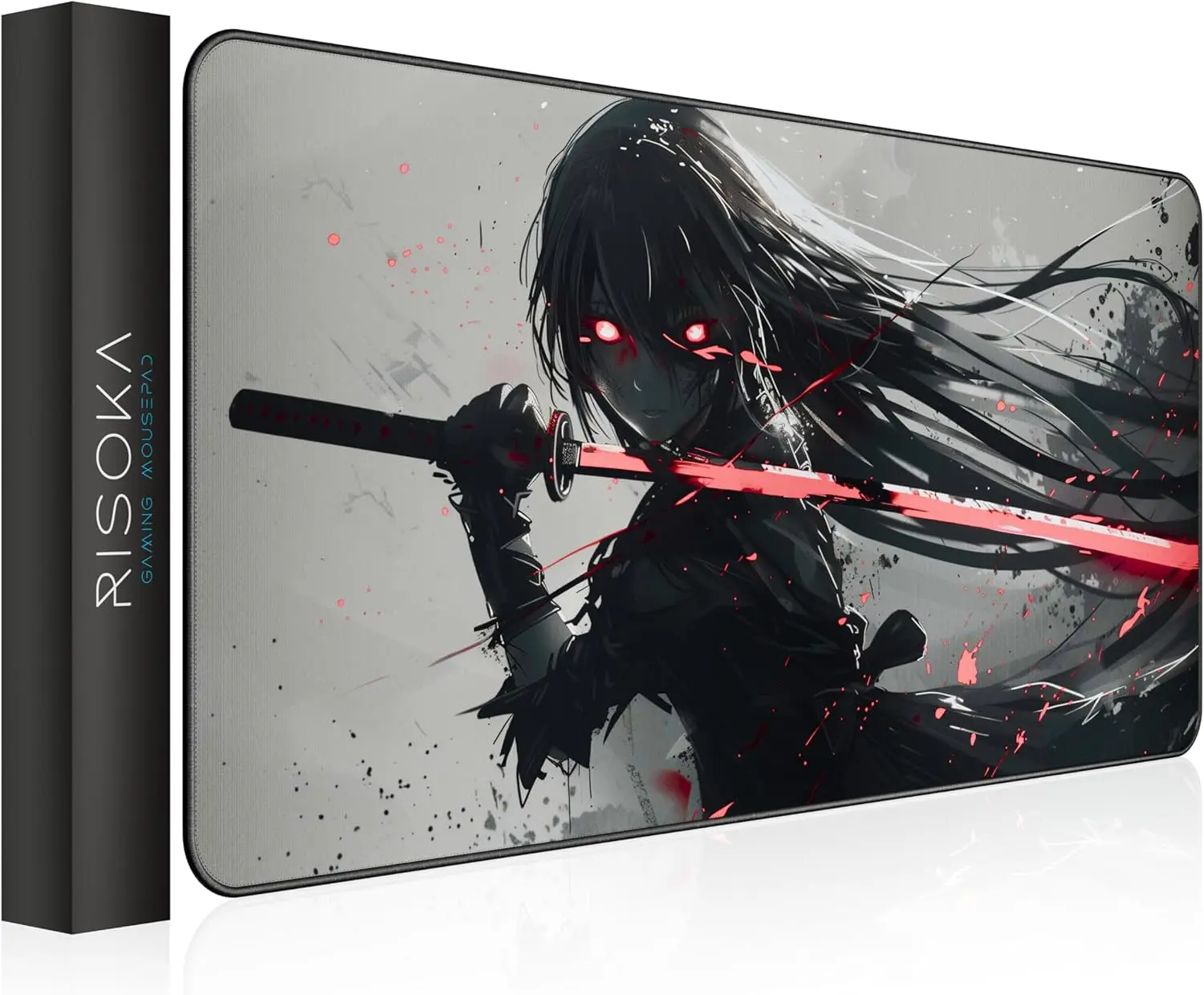 

XXL Gaming Mouse Pad 35.4x15.7in Water-Resistant Stitched Edges Large Anime Desk Mat for Gamers