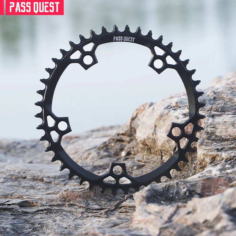 PASS QUEST 130BCD Hollow Narrow Wide Chainring 40-58T Road Bike Chainwheel Black/Oval FOR3550  APEX  RED Five Claws