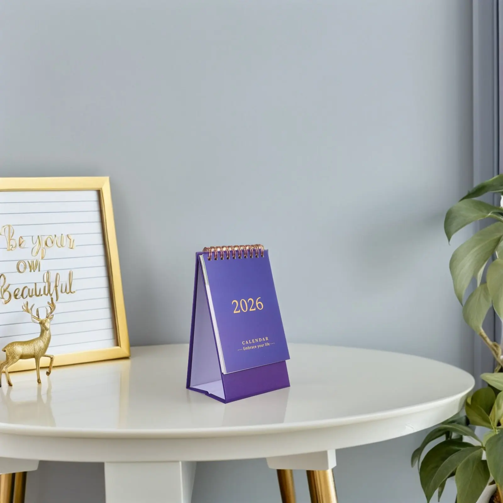 

Desk Calendar 2026 Standing Flip Calendar Coil Binding Daily Monthly Agenda Planner Office Home School Schedule Organizing Thick