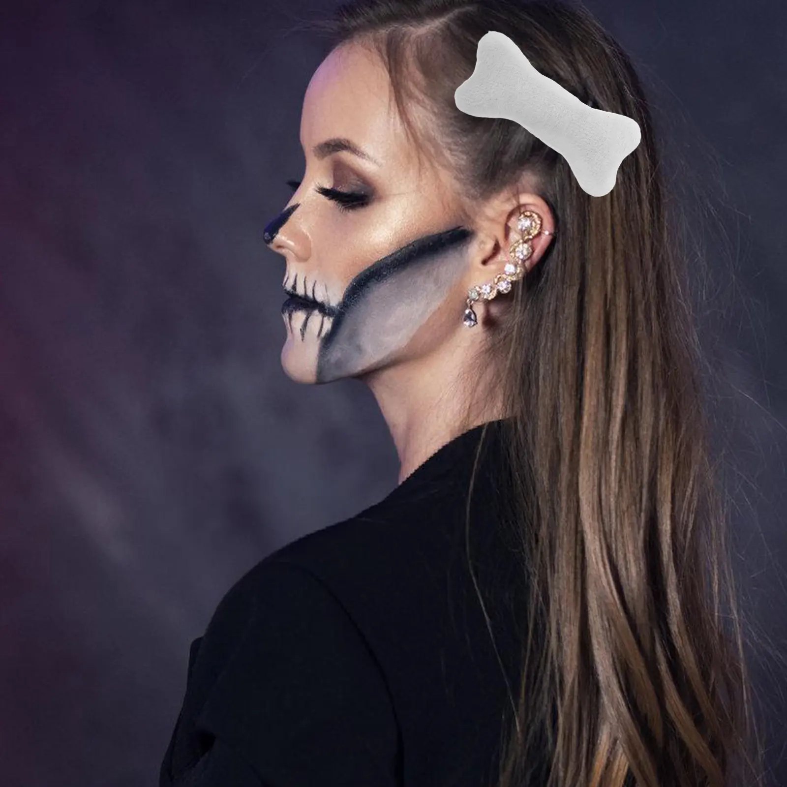 8Pcs Bone Hair Clips Halloween Hair Clips for Women Teens Goth Party Cosplay Accessories Comfortable Secure Hold Holiday