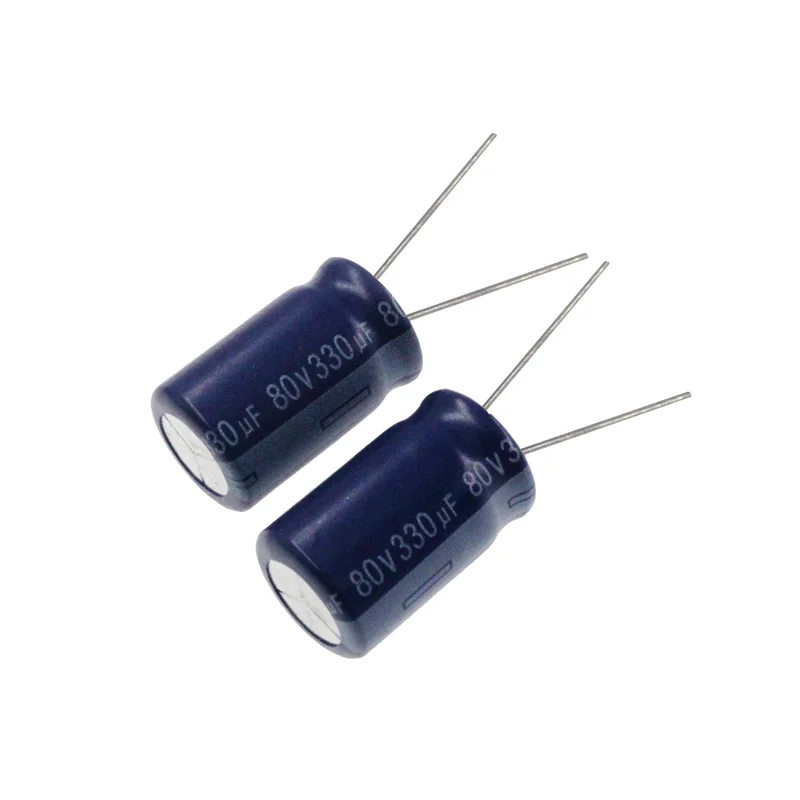 5PCS Through Hole Aluminum Electrolytic Capacitor 80V 330UF 13 * 20