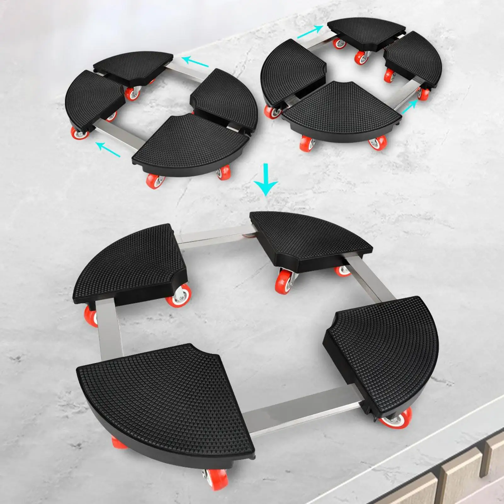 

Planter Caddy Heavy-Duty Portable Anti-Slip Flat Cart With Wheels Planter Rolling Caddy Mover For Indoor Outdoor Home Patio